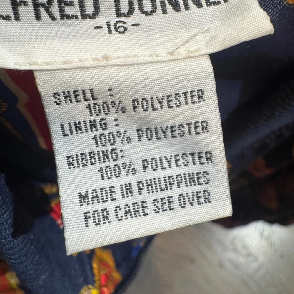 Alfred Dunner 90’s  Gold Chain Medals Bomber Patterned Women's Jacket‎ Size 16